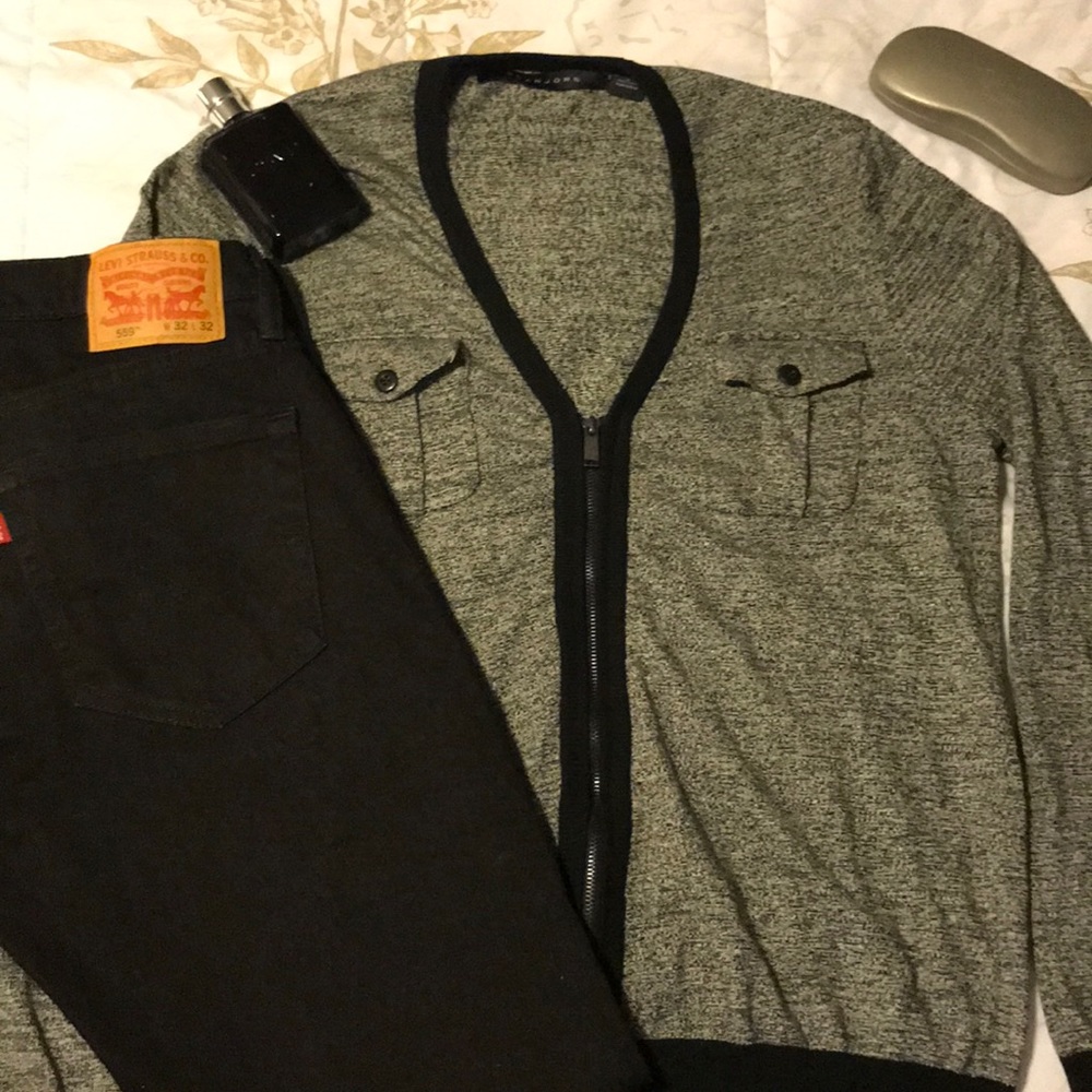 Men’s Sean John Zippered Sweater